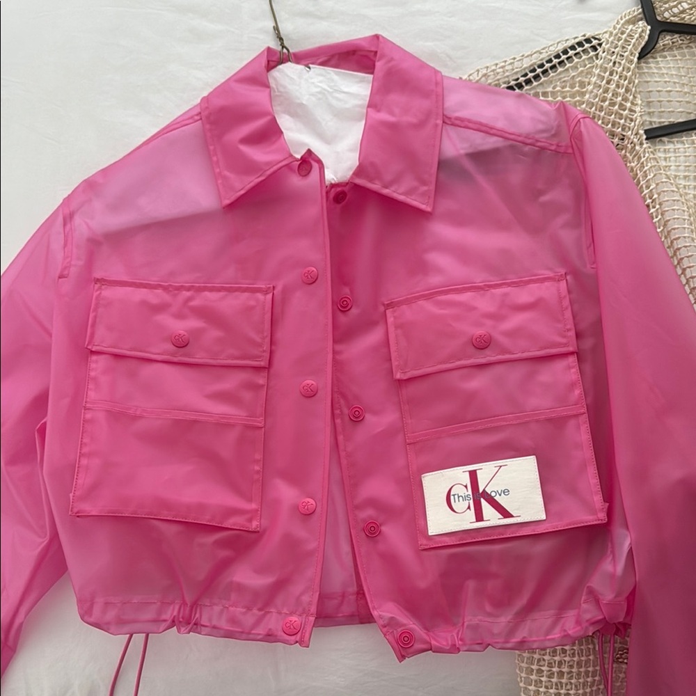 Calvin Klein Pink Trench Coat